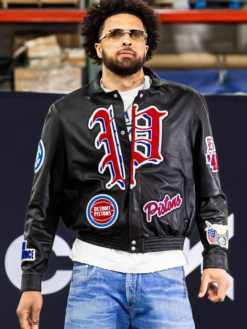 Cade Cunningham Detroit Pistons Black Leather Jacket