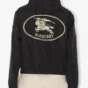 Caitlin Clark Fever vs. Liberty Black Knight Stamp Fleece Hooded Jacket back view