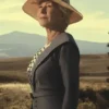 Cara Dutton TV-Series Yellowstone 1923 Helen Mirren Grey Suiting Fabric Coat sale