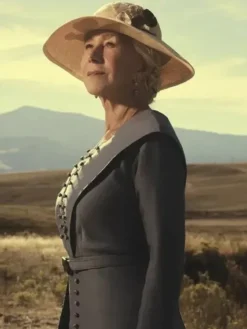 Cara Dutton TV-Series Yellowstone 1923 Helen Mirren Grey Suiting Fabric Coat sale