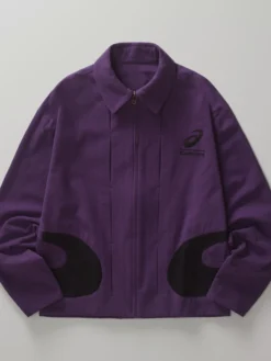 Carnan x ASICS Path II Purple And Black Utility Work Wool Jacket front view