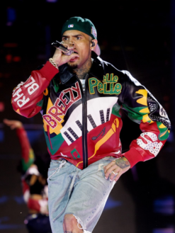 Chris Brown Bespoke Pelle Pelle Jacket
