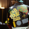 Chris Brown Bespoke Pelle Pelle Leather Jacket For Sale