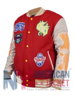 Chris Brown Breezy Bowl XX Red Wool Varsity Jacket