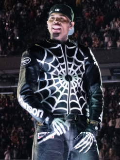 Chris Brown Spider Man Black Jacket