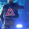 Chris Brown Toronto The R&B Tour Red And Black Leather Jacket back view