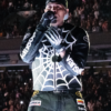 Chris Brown Vanson Leathers Spider Man Black Jacket