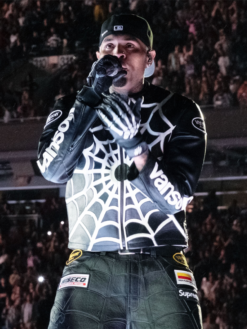 Chris Brown Vanson Leathers Spider Man Black Jacket