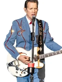 Chris Isaak Coruna Sounds Spain Concert Blue Suiting Blazer front view