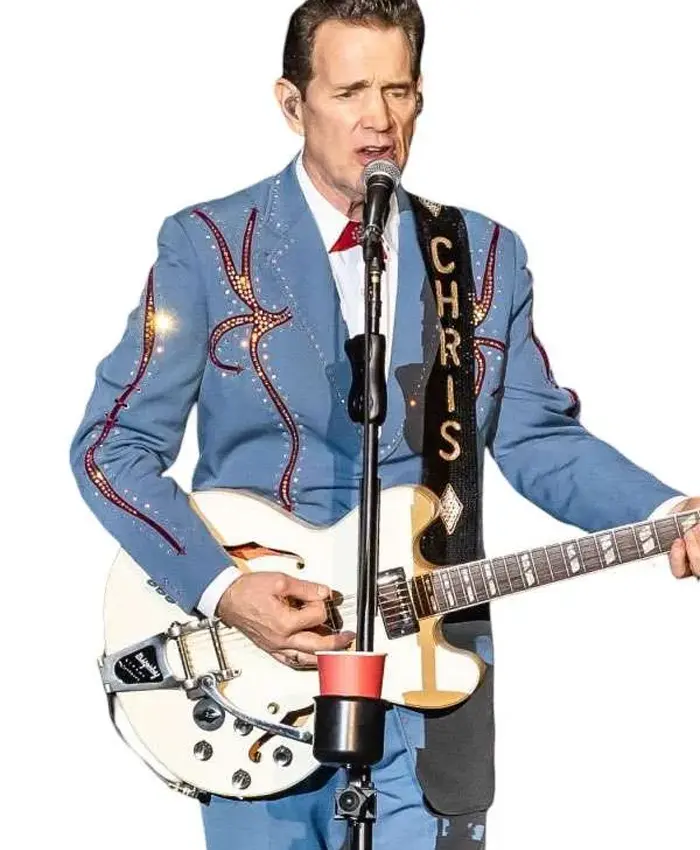 Chris Isaak Coruna Sounds Spain Concert Blue Suiting Blazer front view