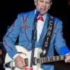 Chris Isaak Coruna Sounds Spain Concert Blue Suiting Fabric Blazer view