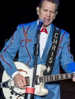 Chris Isaak Coruna Sounds Spain Concert Blue Suiting Fabric Blazer view