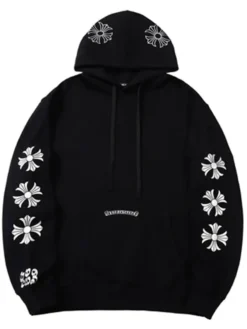 Chrome-Heart-Black-Fleece-Pullover-Hoodie