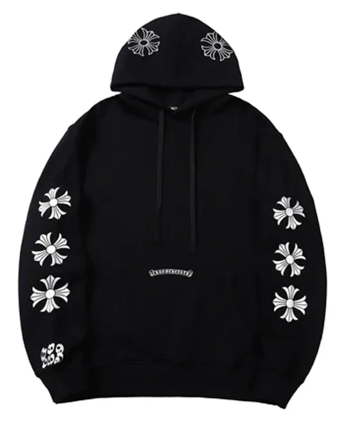 Chrome-Heart-Black-Fleece-Pullover-Hoodie