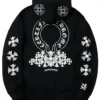 Chrome-Hearts-Black-Fleece-Hoodie