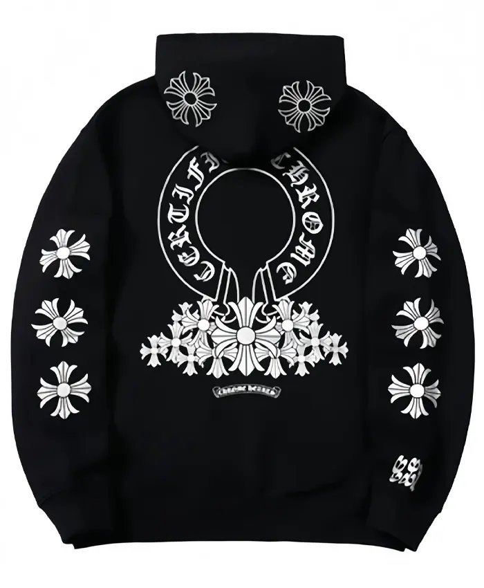 Chrome-Hearts-Black-Fleece-Hoodie