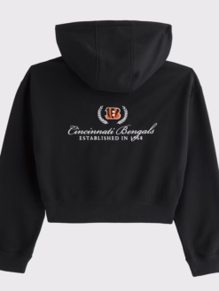 Cincinnati Bengals Abercrombie Fitch Black Fleece Zip Hoodie Back