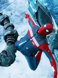 Close-Up of Spider-Man Brand New Day 2026 Tom Holland Puffer Vest