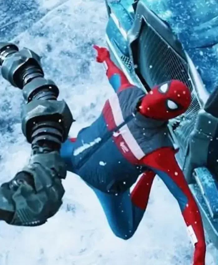 Close-Up of Spider-Man Brand New Day 2026 Tom Holland Puffer Vest