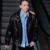 Close-Up of WNBA x Coach All-Star Game 2026 Paige Bueckers Custom Black Leather Jacket