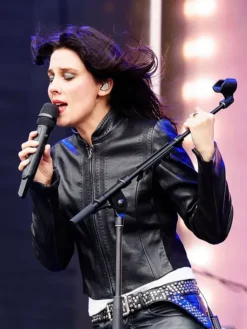 Close-up Chicago Lallapalooza Fest 2026 Ellie Rowsell Leather Jacket