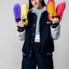 Close-up of 2026 WNBA Caitlin Clark x Slam Kicks Nike Black And White Varsity Jacket