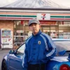 Close-up of Adidas Chinese New Year Bape x Japan Football Blue Suede Jacket