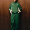 Close-up of Adidas x Arte Antwerp Z.N.E. Green And White Tracksuit