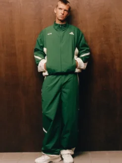 Close-up of Adidas x Arte Antwerp Z.N.E. Green And White Tracksuit