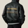 Aimé Leon Dore Fall-Winter 2026 Technics Varsity Black Leather Jacket front view