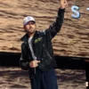 Close-up of D23 Ultimate Fan Event 2026 Ryan Gosling Star Wars Starfighter Black Varsity Jacket