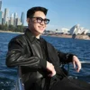 Close-up of Darren Espanto Sydney Trip 2026 Black Leather Jacket Sale
