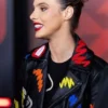 Close-up of F1 Grand Prix Las Vegas Lele Pons Black Moto Jacket