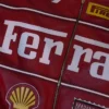 Close-up of Formula 1 Ferrari Red Leather Bomber Jacket For Sale