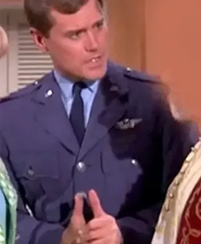 Close-up of I Dream of Jeannie Major Larry Hagman Air Force Blue Uniform Costume