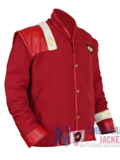 Close-up of James T. Kirk Fictional Character The Final Frontier Star Trek Red Cotton Jacket