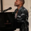 Close-up of Jennifer Hudson Show S04 Kirk Franklin Black Cotton Jacket