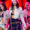 Close-up of Lollapalooza Festival 2026 Jennie Grey Wool Military Bolero Jacket