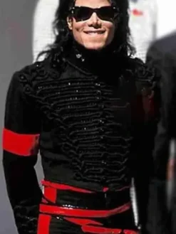 Close-up of Michael Jackson Hussar Award Ceremony Black Napoleon Jacket