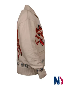 Close-up of Movie Project Hail Mary 2026 Ryan Gosling Ryland Grace Cream Fox Cardigan