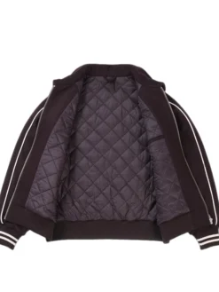 Close-up of Palace x Betty Boop Xo Xo Walk My Way Brown Varsity Jacket