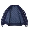 Close-up of Palace x Betty Boop Xo Xo Walk My Way Navy Blue Varsity Jacket