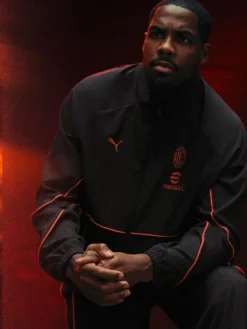 Close-up of Puma AC Milan 26-27 Pumatech-X Grey Fleece Track Jacket