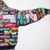Close-up of Supreme Fall-Winter 2026 Collection Patchwork Teaser Hooded Leather Jacket