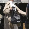 Close-up of TV Series Lucky Season 01 Annette Bening Beige Cotton Trench Coat