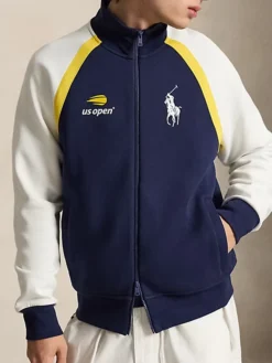 Close-up of US Open Tennis Championships Polo Ralph Lauren 2026 Ball Crew Fleece Track Jacket