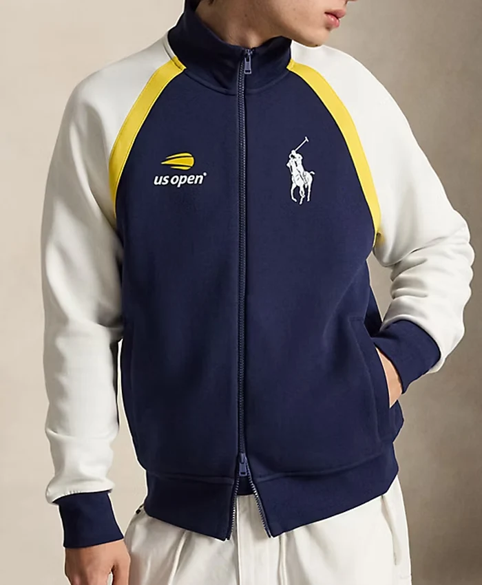 Close-up of US Open Tennis Championships Polo Ralph Lauren 2026 Ball Crew Fleece Track Jacket