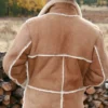 Close-up of brown Marlboro Man suede jacket for men