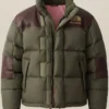 Close view of Aimé Leon Dore Fall 2026 The North Face Green Puffer Jacket