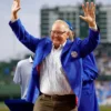 Close view of Chicago Cubs Hall Of Fame Dinner Ceremony 2026 Navy Blue Blazer Jacket
